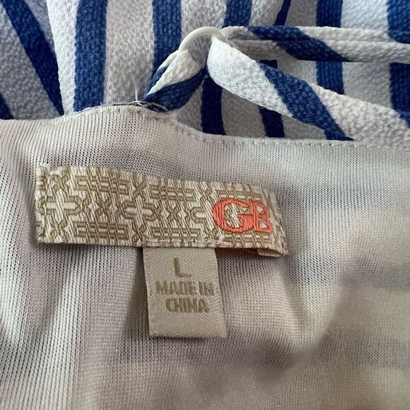 Gianni Bini striped blue/white romper size L - Picture 4 of 7